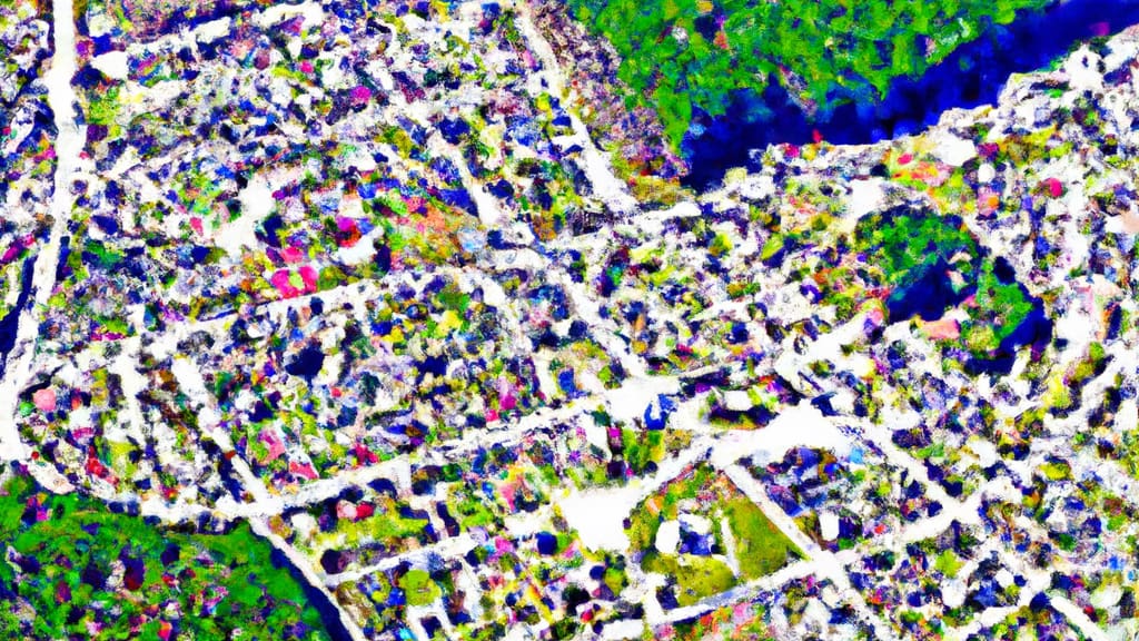 Cherryville, North Carolina painted from the sky