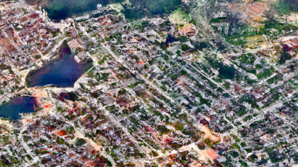Chester, South Carolina painted from the sky