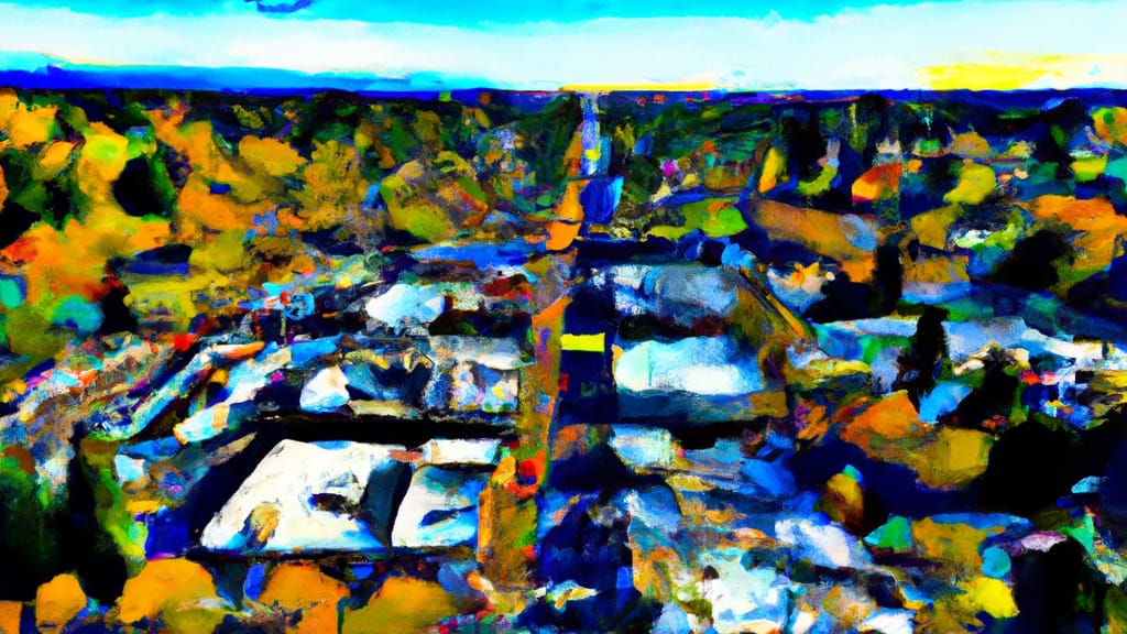 Chico, California painted from the sky