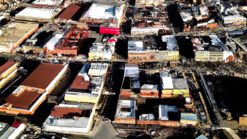 Clarksville, Indiana painted from the sky