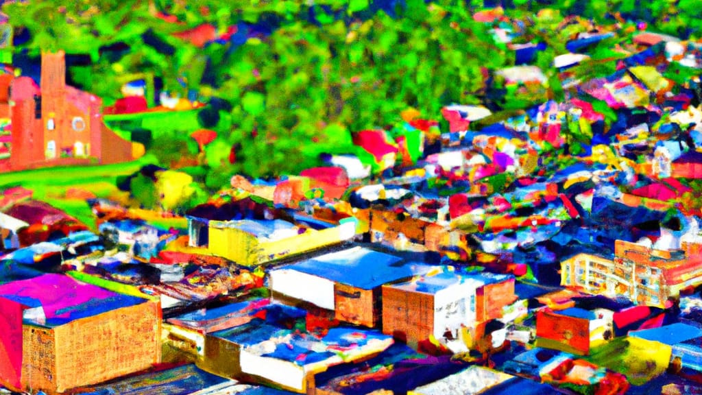 Clinton, South Carolina painted from the sky