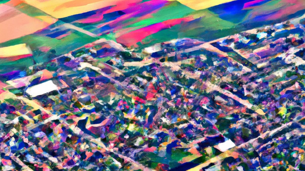 Coffeyville, Kansas painted from the sky