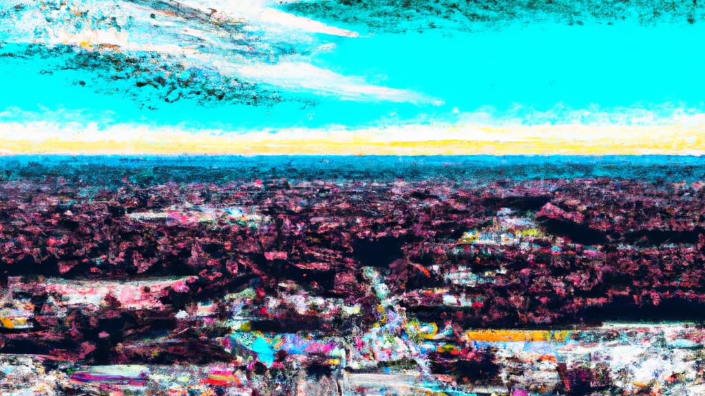 Collierville, Tennessee painted from the sky