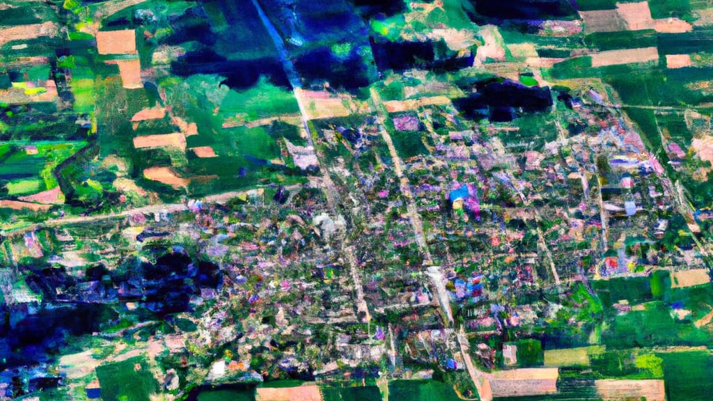 Collinsville, Illinois painted from the sky