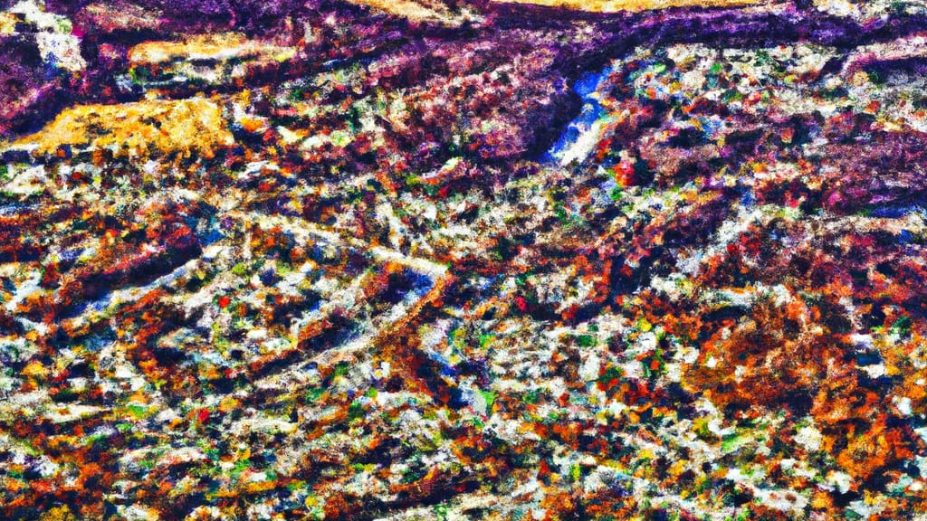 Columbia, Maryland painted from the sky