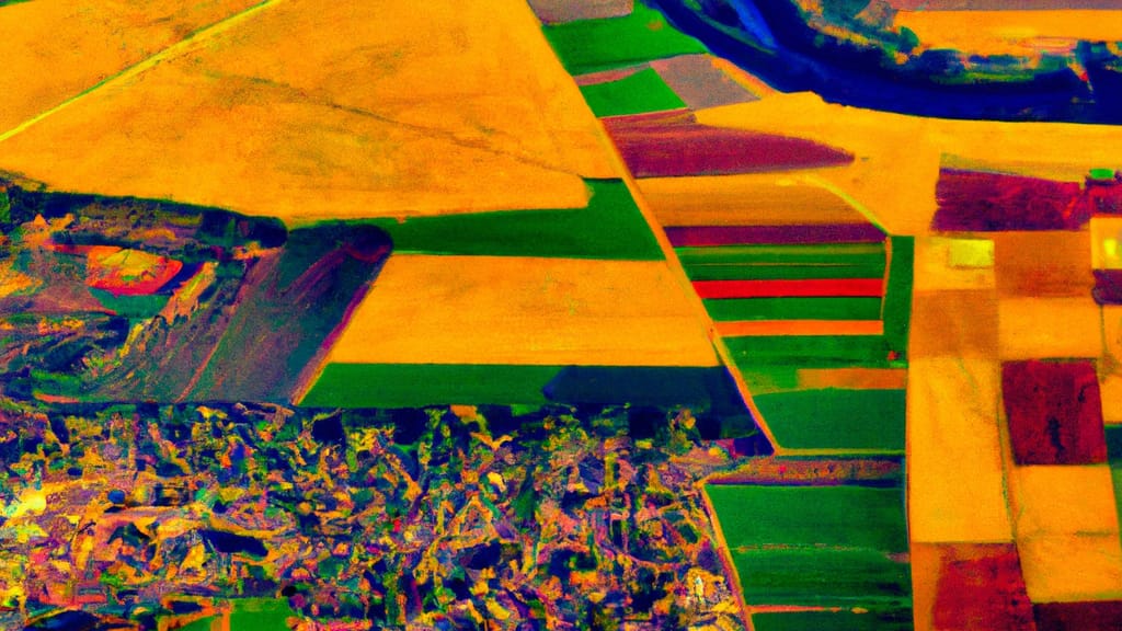 Colusa, California painted from the sky