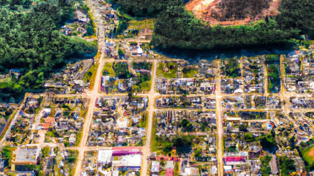 Conley, Georgia painted from the sky