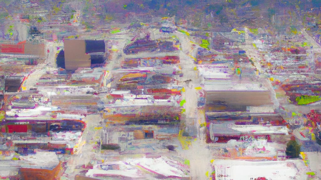 Covington, Tennessee painted from the sky