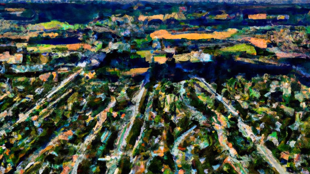 Culver City, California painted from the sky