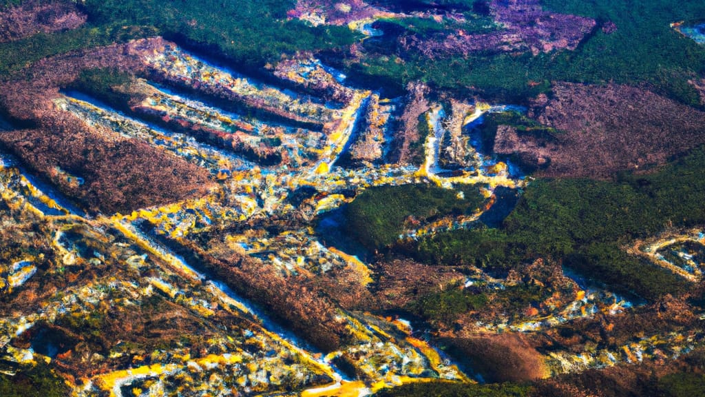 Dacula, Georgia painted from the sky