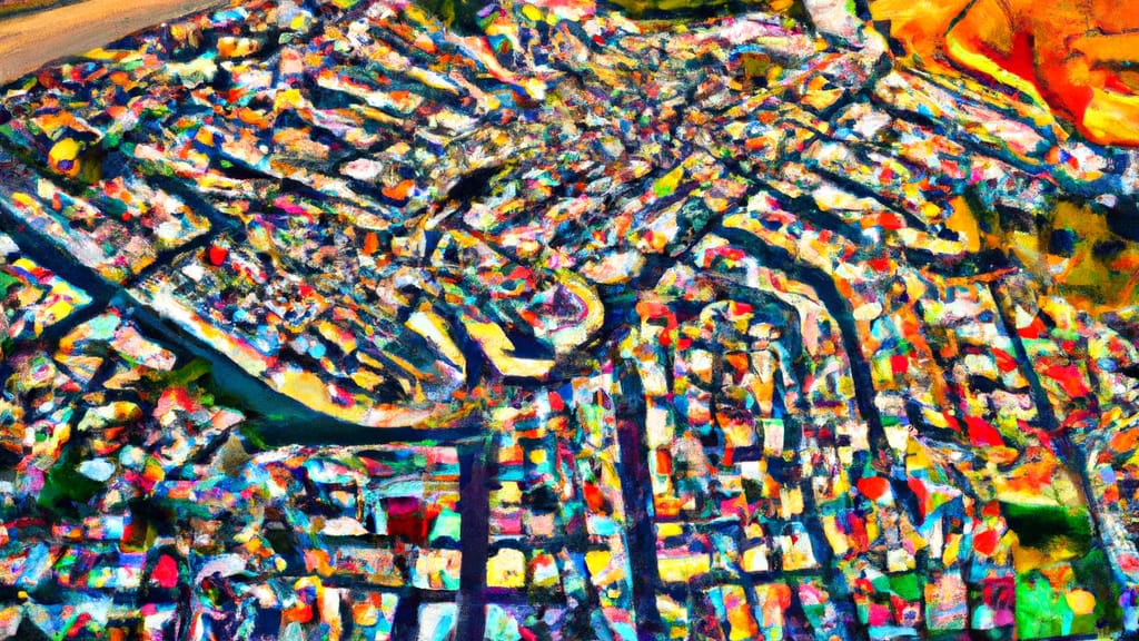 Daly City, California painted from the sky