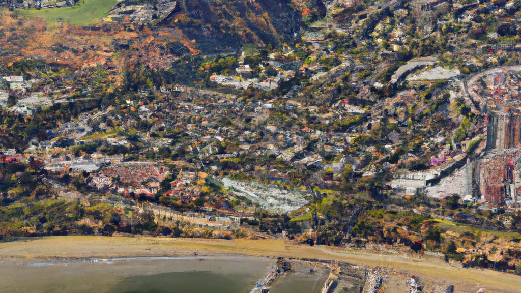 Dana Point, California painted from the sky