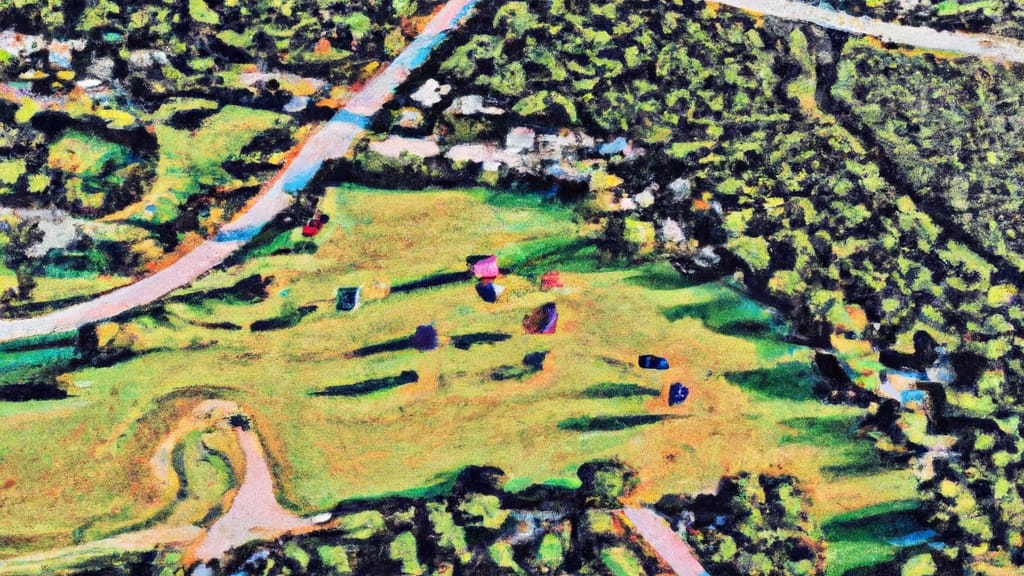 Deer Park, Texas painted from the sky