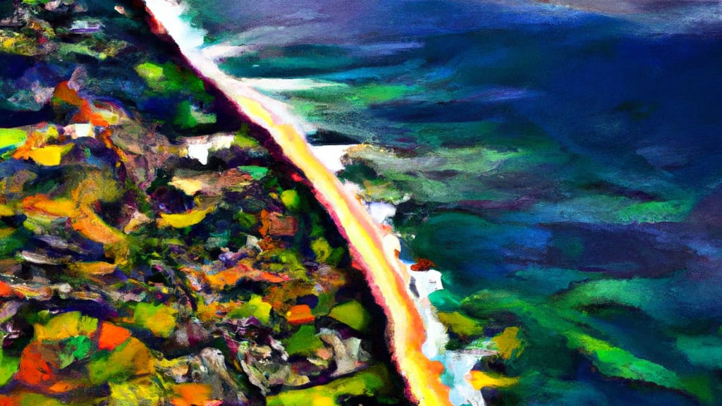 Deerfield Beach, Florida painted from the sky