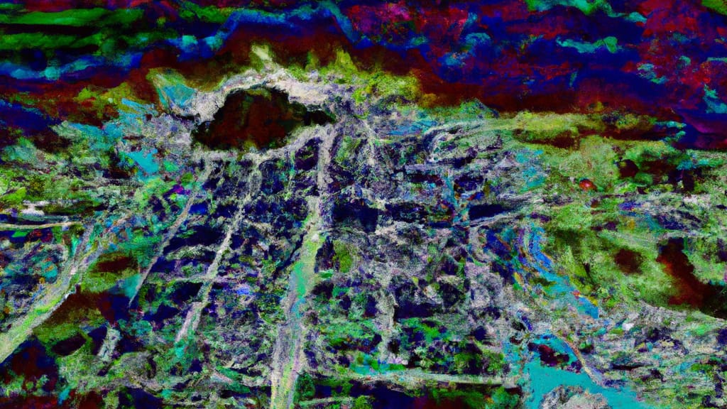 Diamondhead, Mississippi painted from the sky