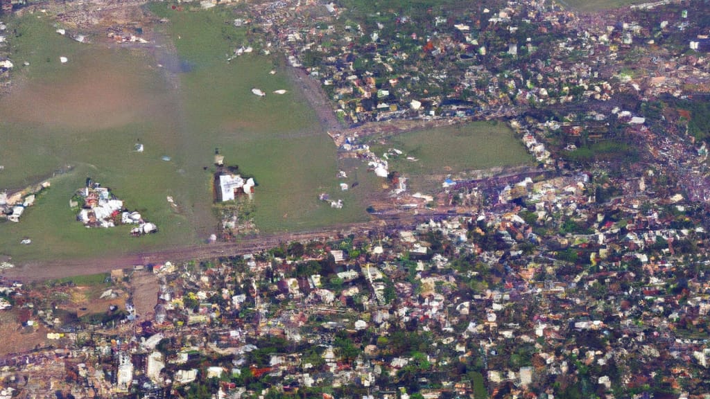 Diboll, Texas painted from the sky