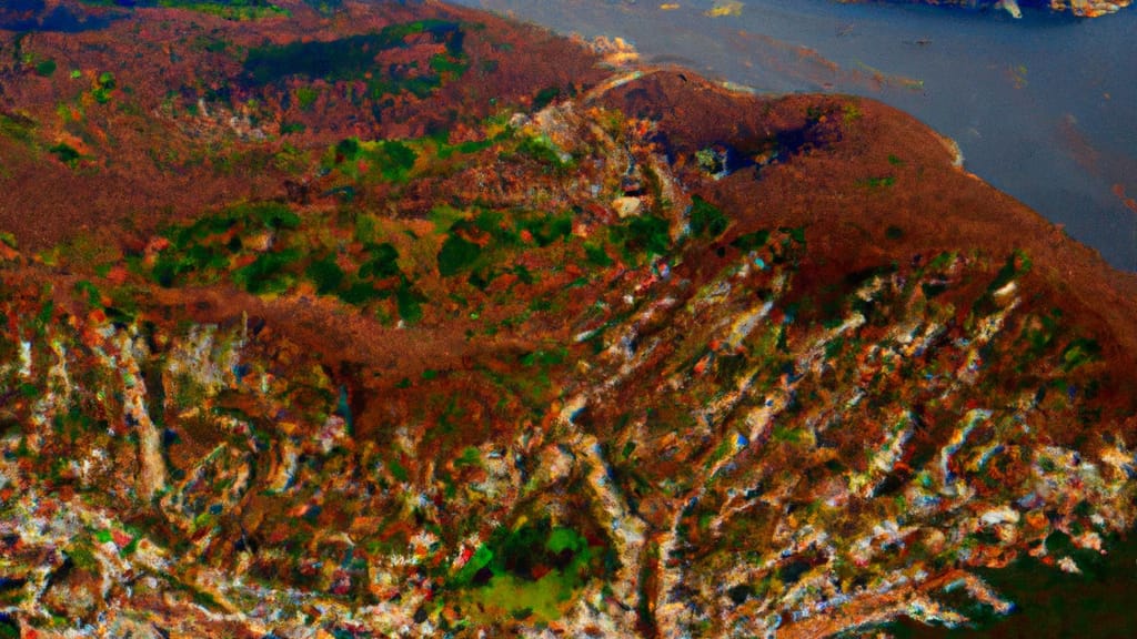 Dobbs Ferry, New York painted from the sky