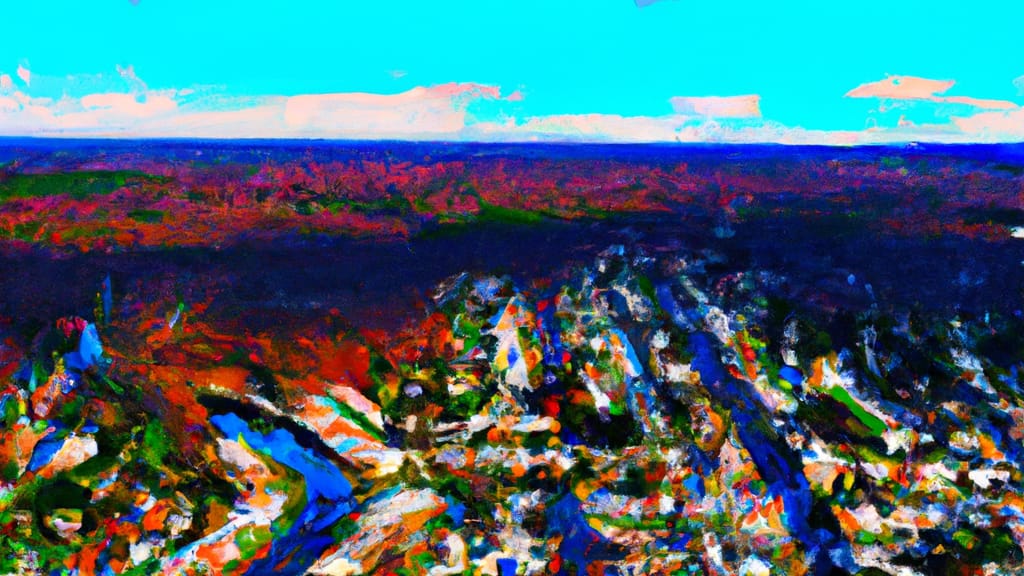 Dunellen, New Jersey painted from the sky