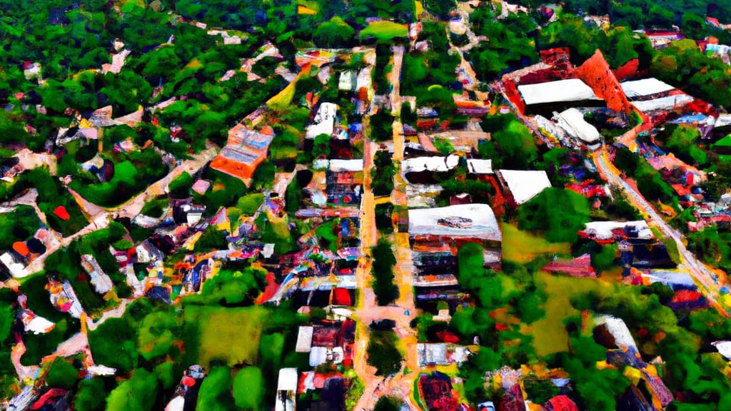 Easley, South Carolina painted from the sky