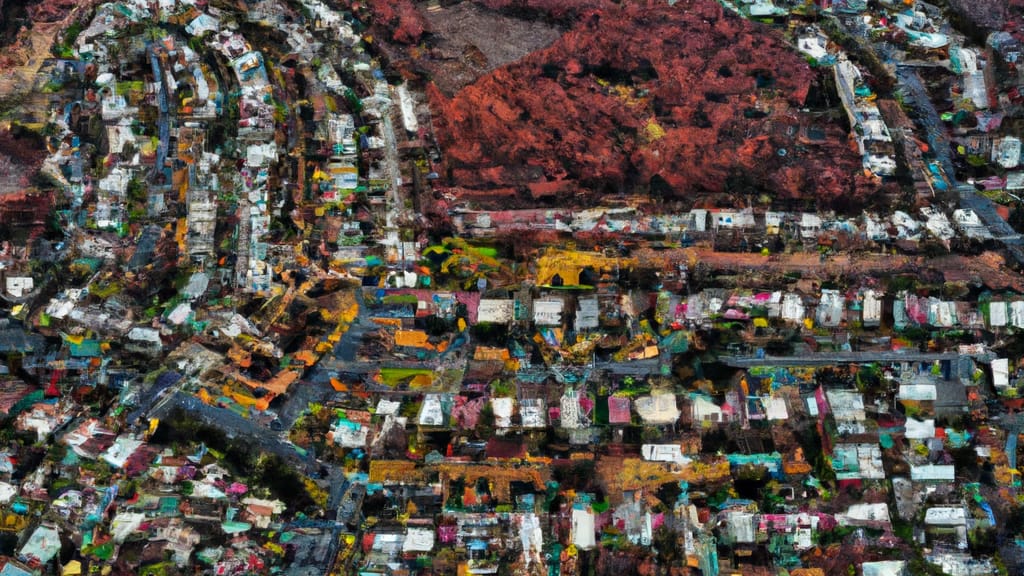 East Hanover, New Jersey painted from the sky