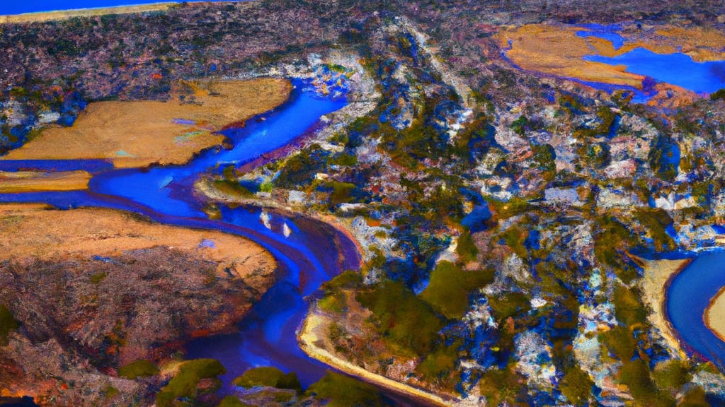 East Quogue, New York painted from the sky