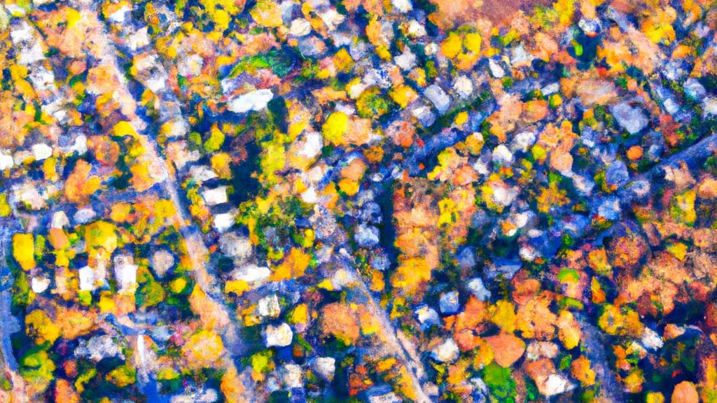 East Windsor, Connecticut painted from the sky