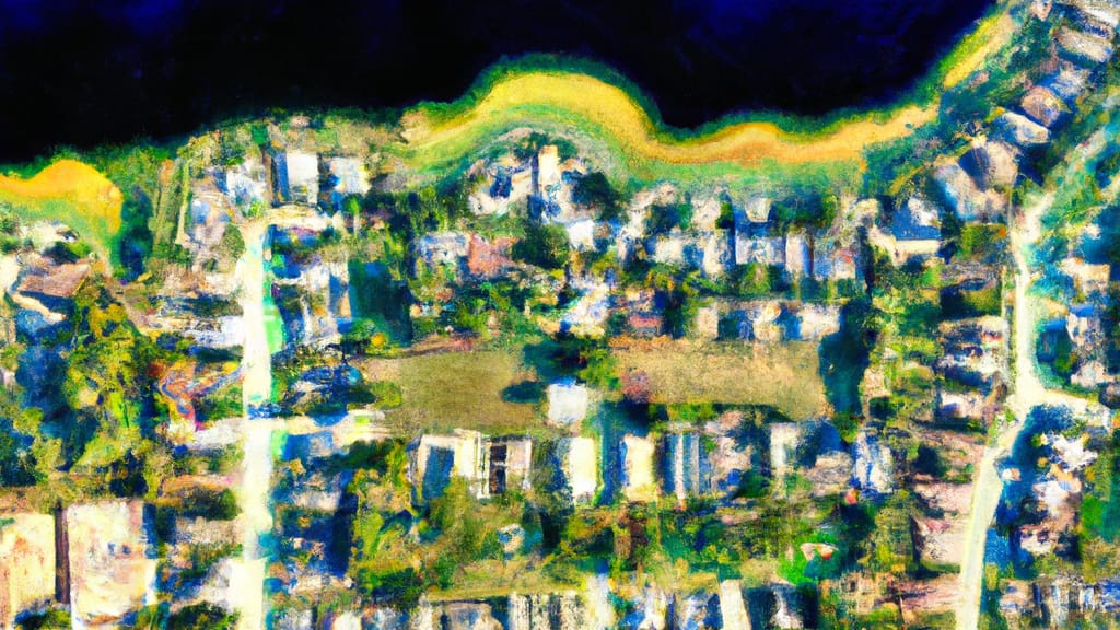 Edgewater, Florida painted from the sky