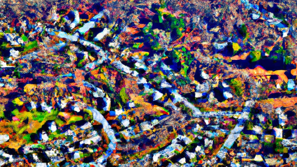 Enfield, Connecticut painted from the sky