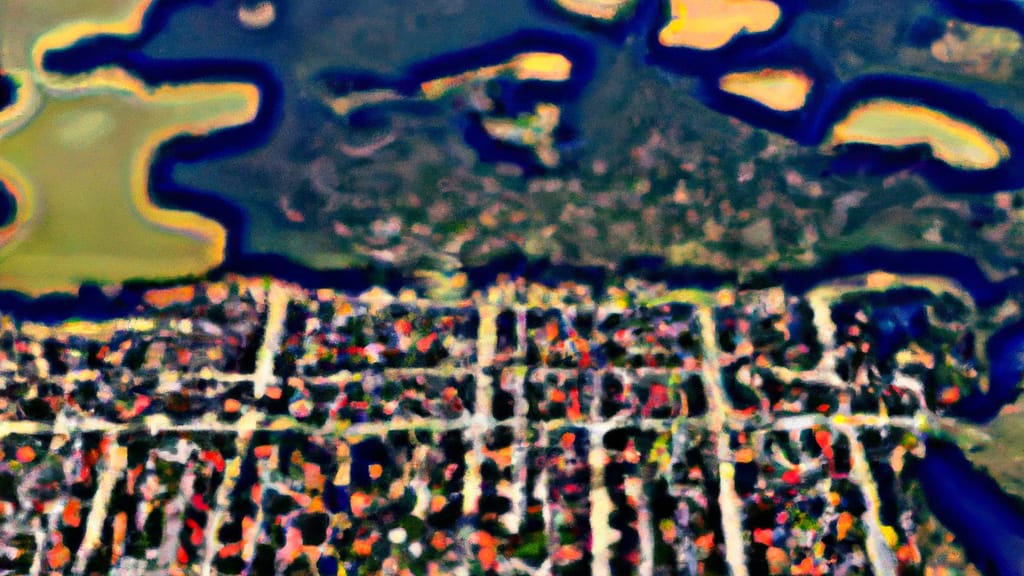 Englewood, Florida painted from the sky