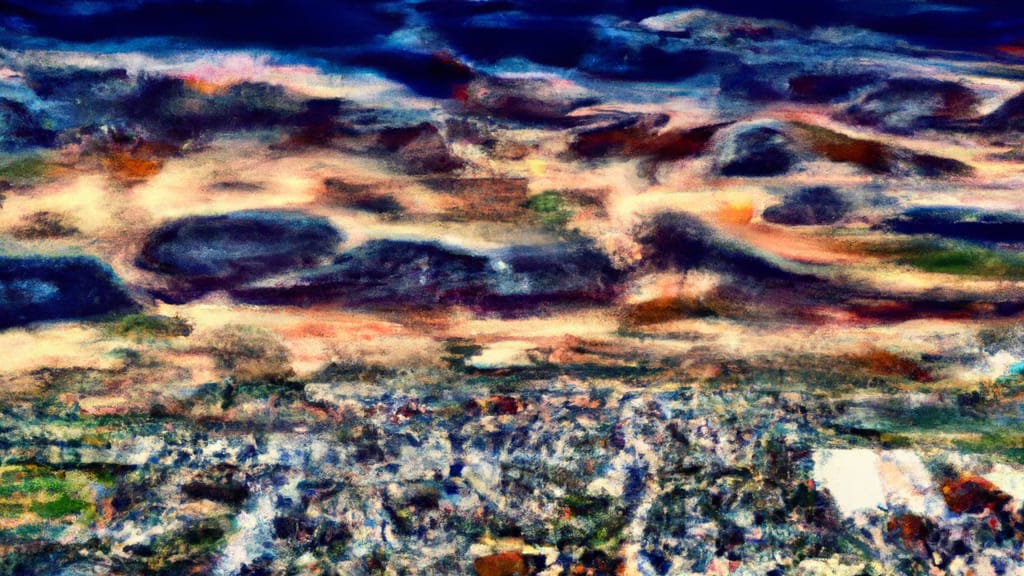 Ephraim, Utah painted from the sky