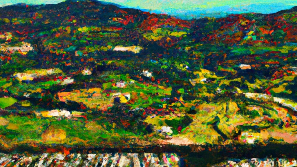 Escondido, California painted from the sky