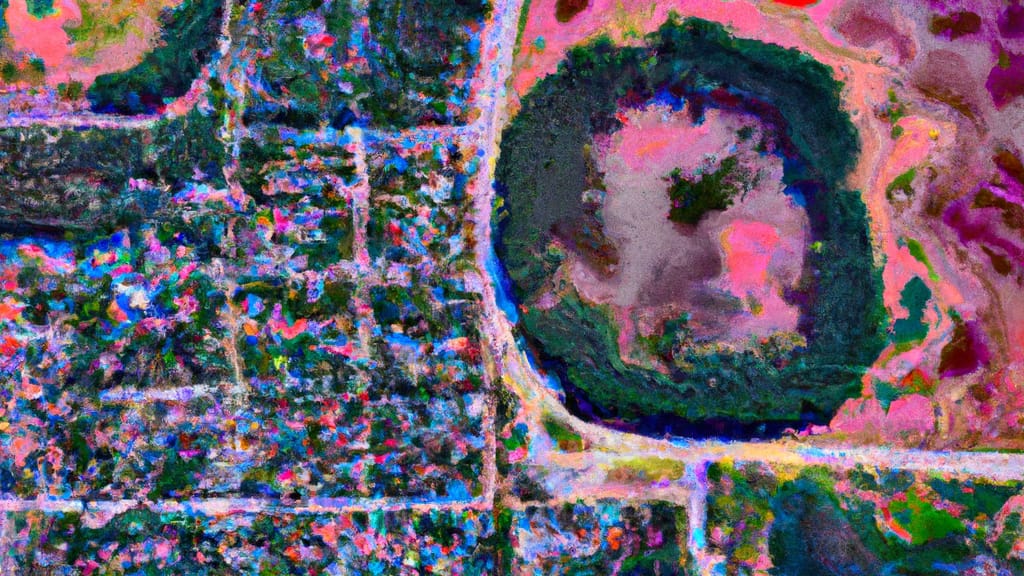 Eustis, Florida painted from the sky