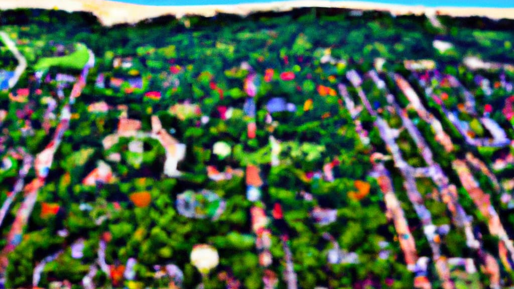 Evanston, Illinois painted from the sky