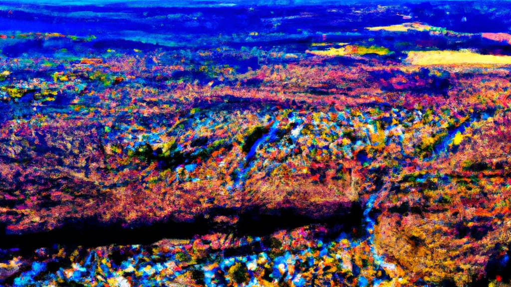 Exton, Pennsylvania painted from the sky