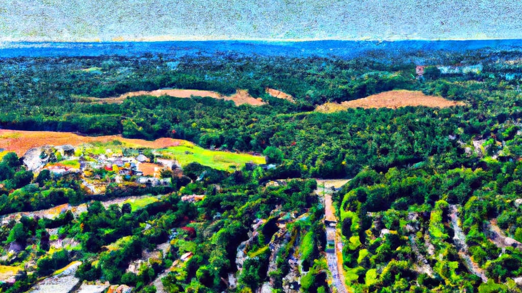 Fairfax, Virginia painted from the sky