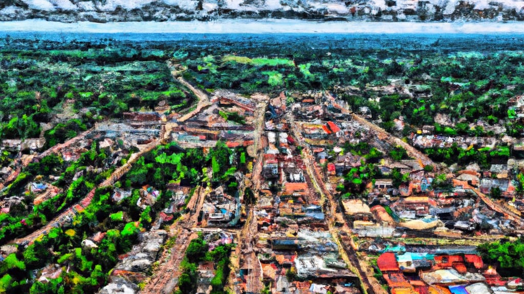 Fairfield, Ohio painted from the sky