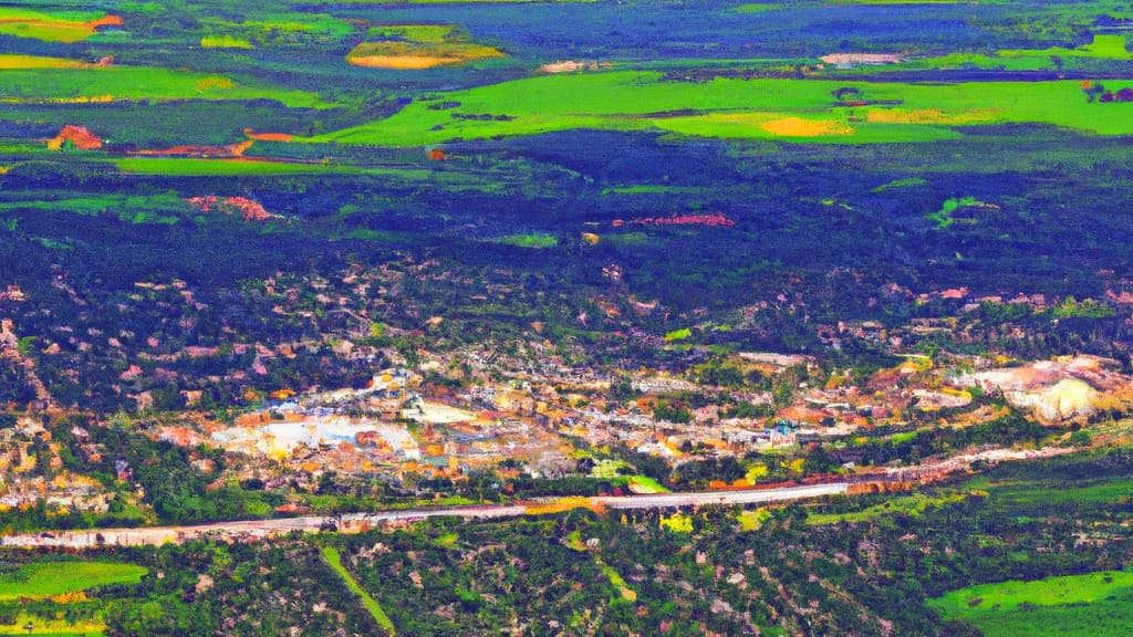 Fairmont, Minnesota painted from the sky