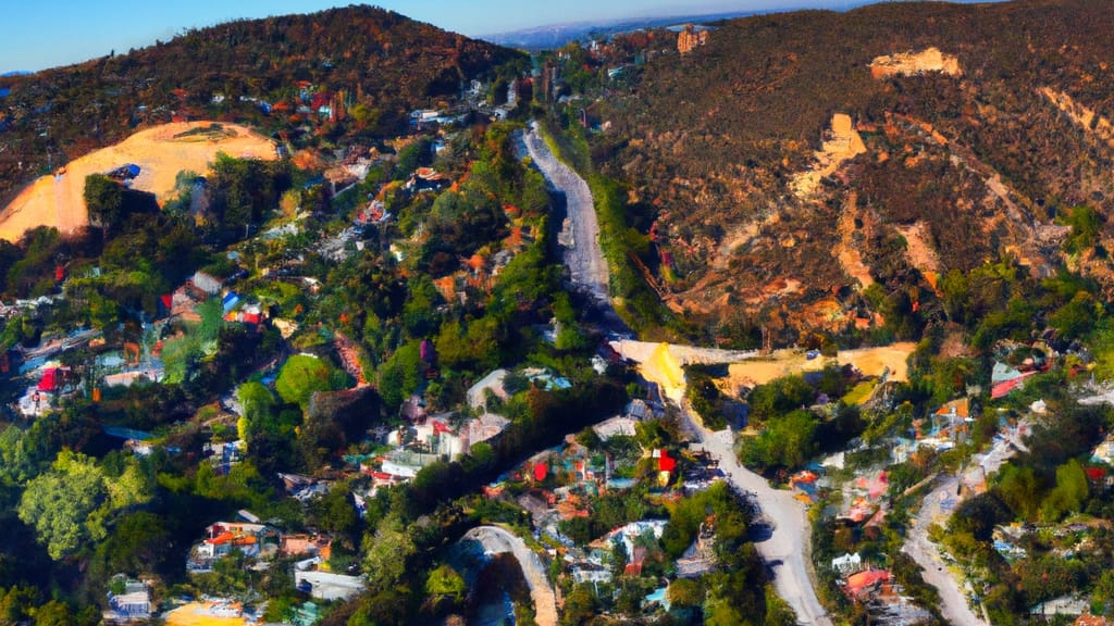 Fallbrook, California painted from the sky