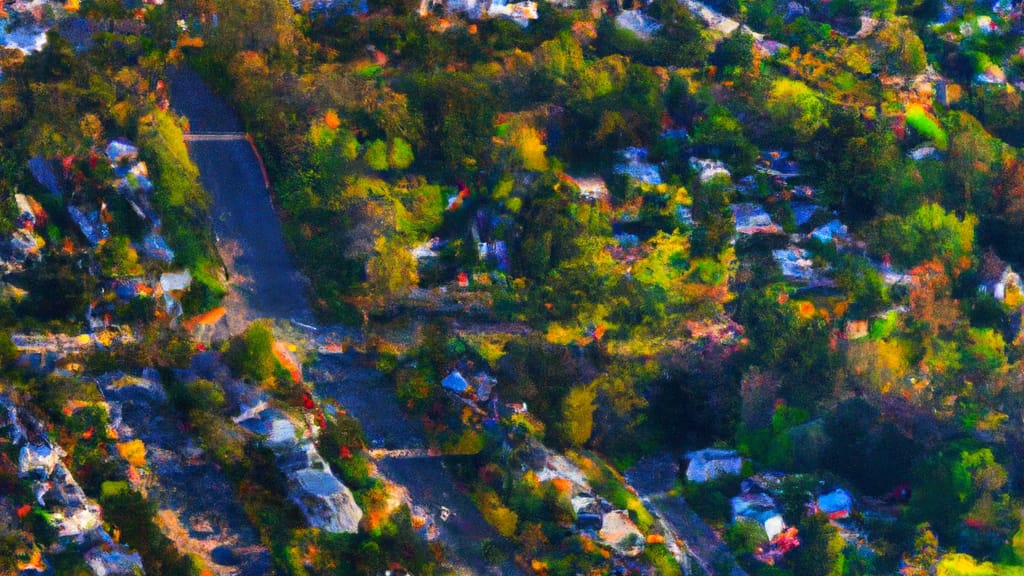 Falls Church, Virginia painted from the sky