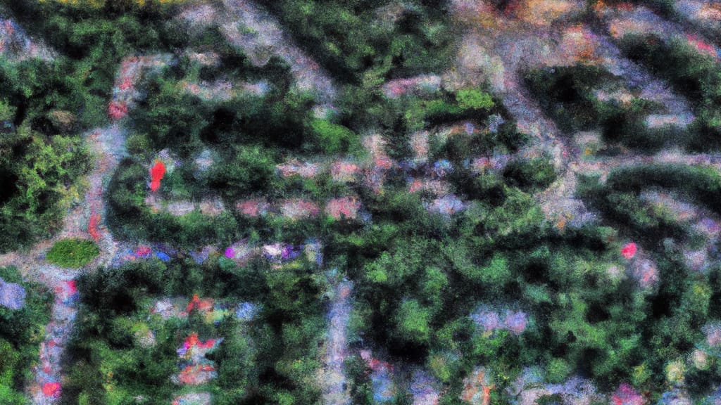 Fallston, Maryland painted from the sky