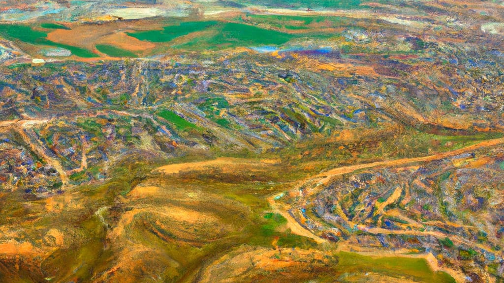 Farmington, Utah painted from the sky