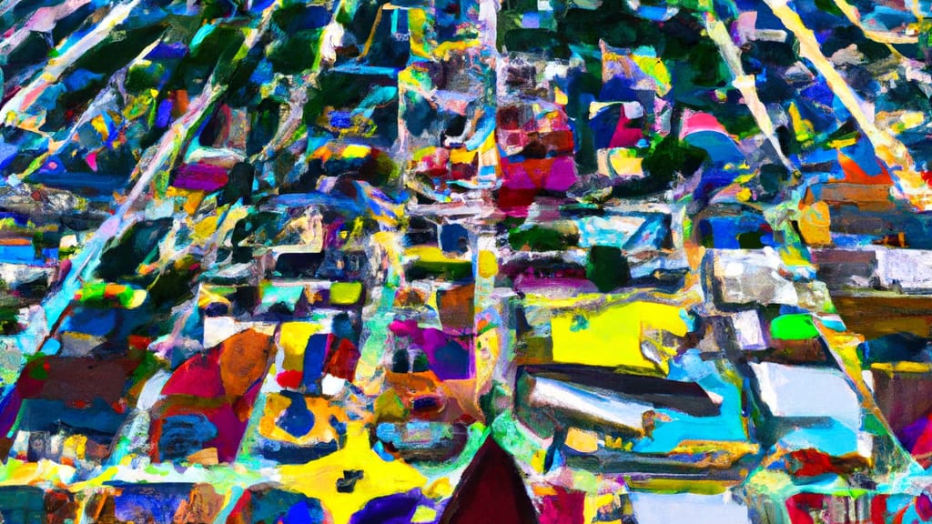Ferndale, Michigan painted from the sky