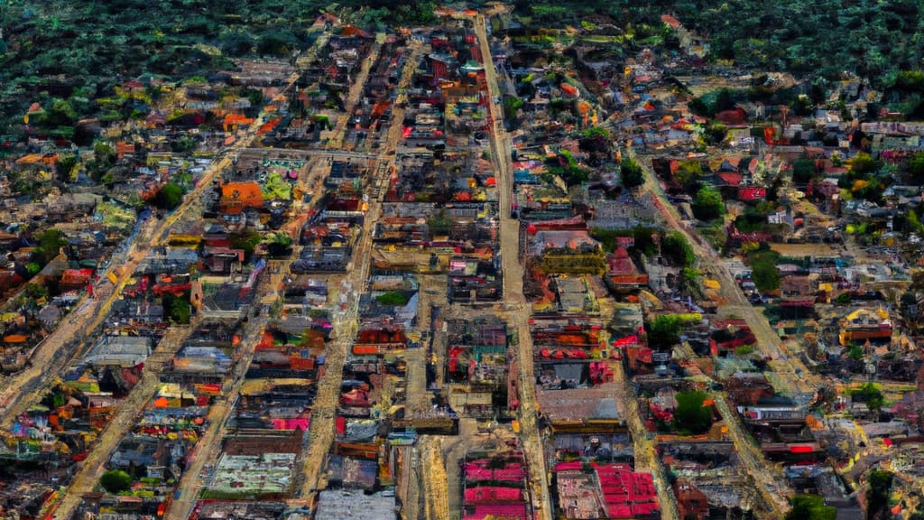 Findlay, Ohio painted from the sky