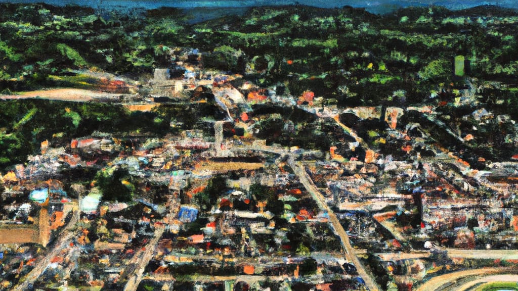 Florence, Kentucky painted from the sky