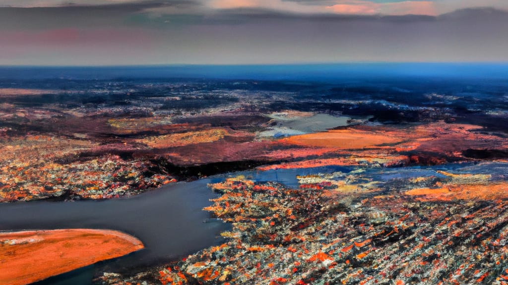 Florence, New Jersey painted from the sky