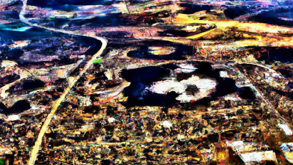 Forney, Texas painted from the sky
