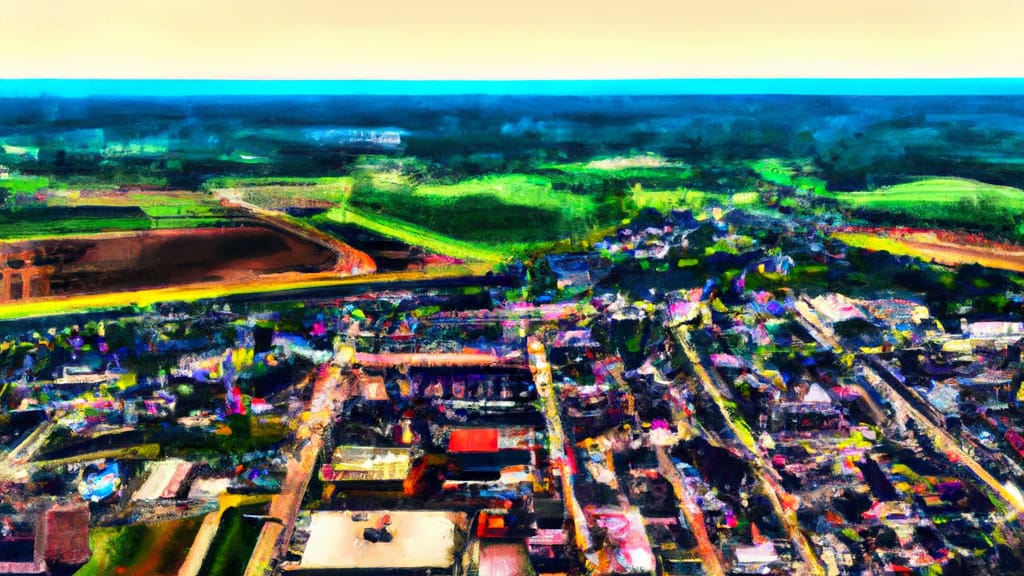 Fostoria, Ohio painted from the sky
