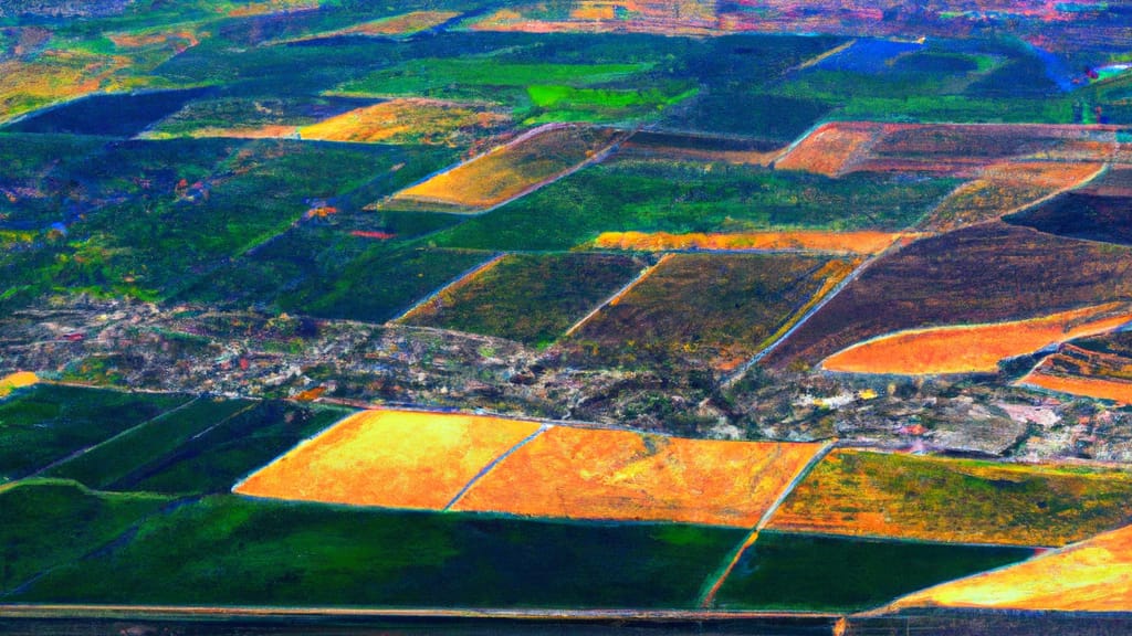 Fowler, California painted from the sky