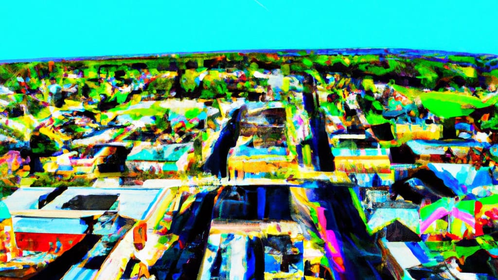 Franklin, Indiana painted from the sky
