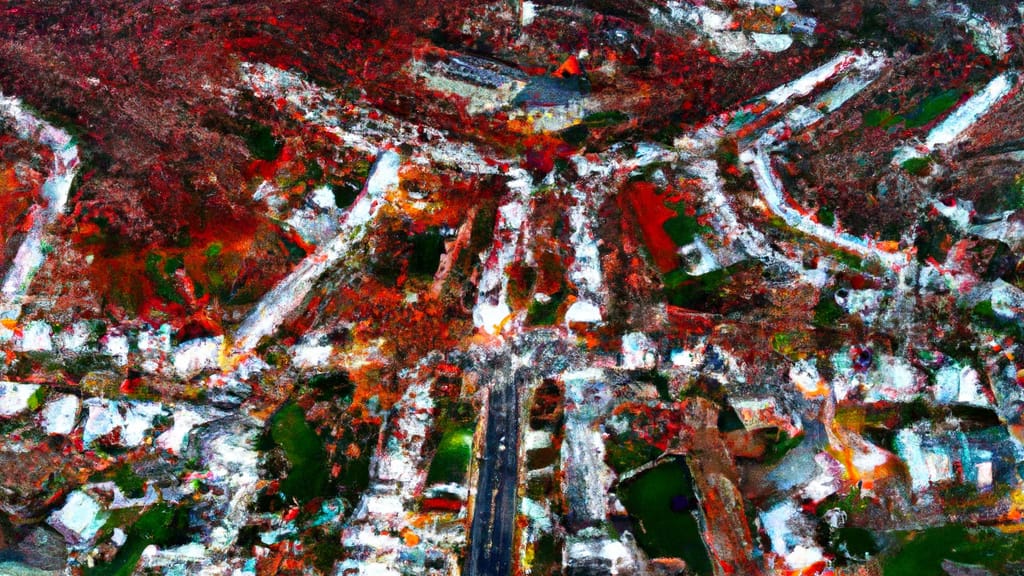 Franklin, New Jersey painted from the sky